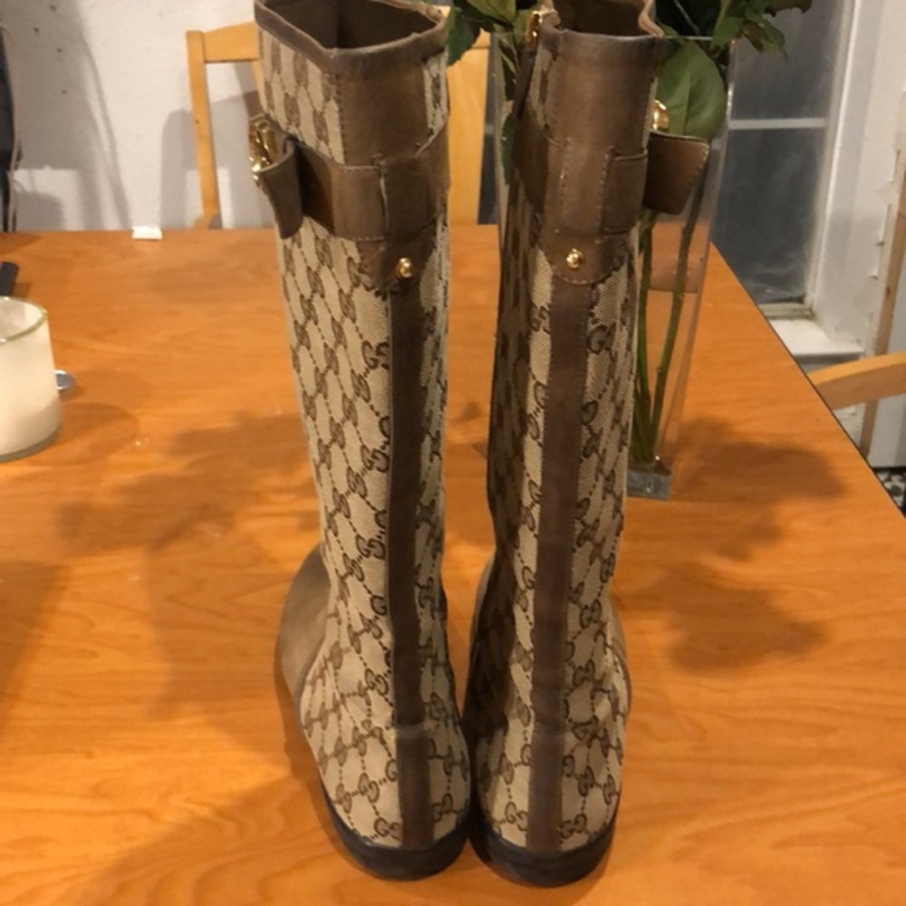 Gucci GG Monogram Marmont Tall Boots Super Rare - Picture 4 of 8